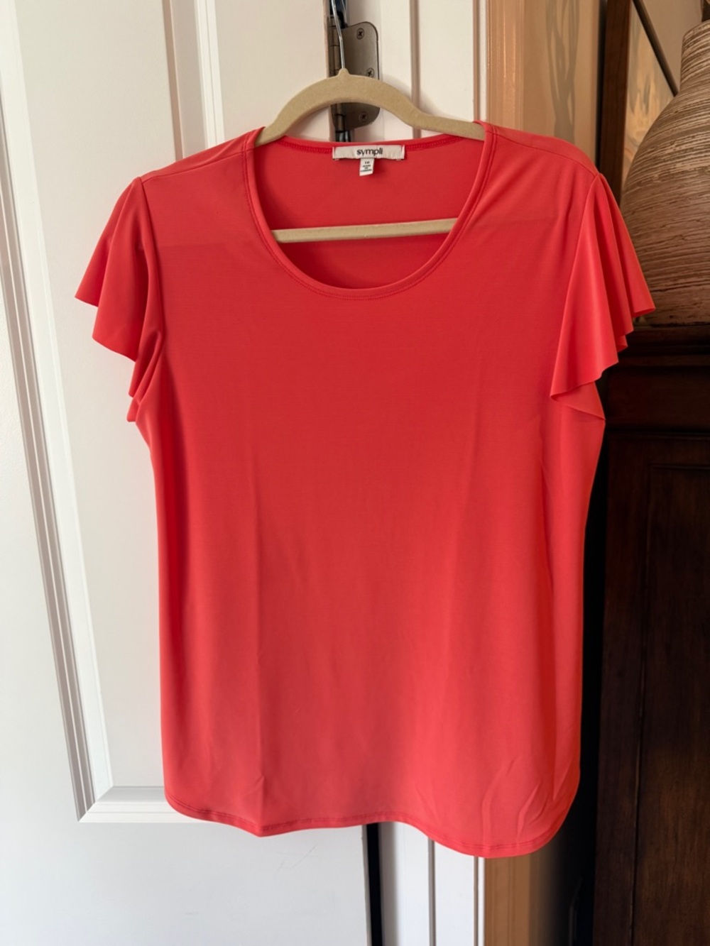 Sympli‎ Coral Flutter Sleeve Top Jersey
